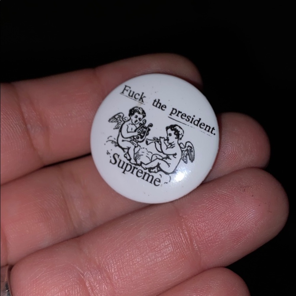 supreme fuck the president pin